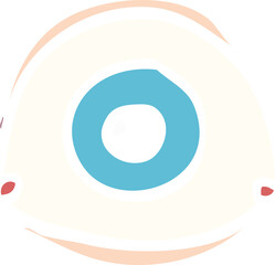 cartoon doodle blue eye