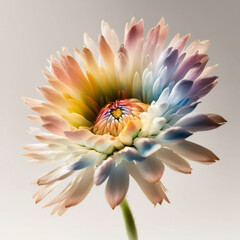 Petals Galore: A Macro Shot of a Spring Flower's Pastel Splendor. AI Generated Art.