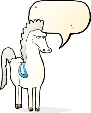 recommend clip art: cartoon horse with speech bubble