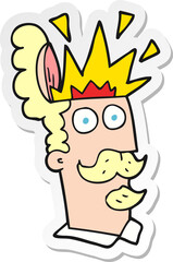 sticker of a cartoon man with exploding head