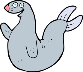 cartoon happy seal