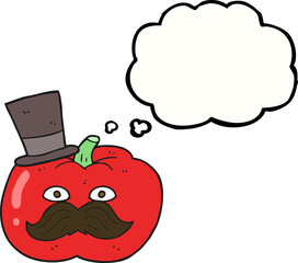 thought bubble cartoon posh tomato