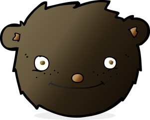 cartoon black bear head
