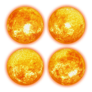 3d rendering sun center of solar system universe