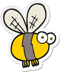 sticker of a cartoon bee