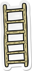 sticker of a cartoon ladder