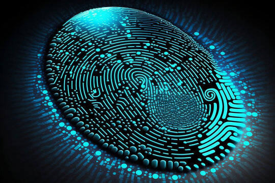 A security fingerprint lock for protection. Fingerprint security protection. Double verify for safety. Fingerprint scan. Generative AI.
