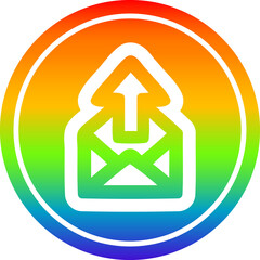 send email circular in rainbow spectrum