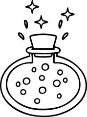 bubbling potion bottle