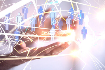  people network structure HR - Human resources management and recruitment