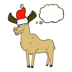 thought bubble cartoon christmas moose
