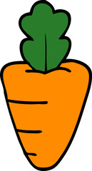 cartoon doodle healthy carrot