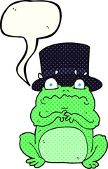 comic book speech bubble cartoon wealthy toad