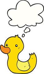 cartoon duck and thought bubble