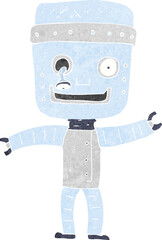 cartoon funny old robot