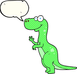 comic book speech bubble cartoon dinosaur