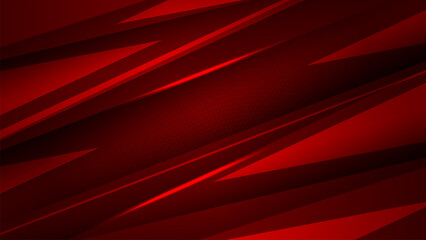 Modern dark red abstract geometric background with  line and halftone for sport and gaming concept