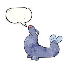 speech bubble textured cartoon proud seal