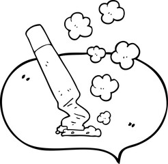 speech bubble cartoon cigarette