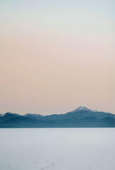 Obraz premium Minimal landscape illustration. Generative AI 