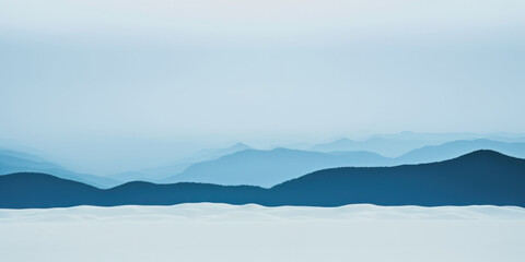 Minimal landscape illustration. Generative AI
