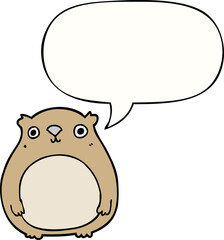 cartoon bear and speech bubble