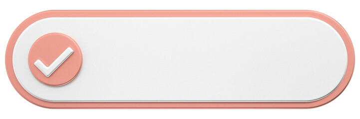 3D checkbox with text area. 3D illustration. © dekzer007