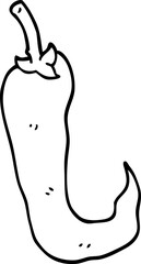 line drawing cartoon chilli pepper