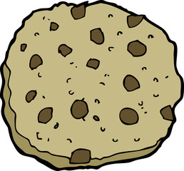 chocolate chip cookie cartoon