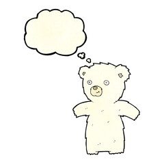 cute cartoon polar bear with thought bubble