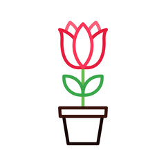 Tulip icon. sign for mobile concept and web design. vector illustration
