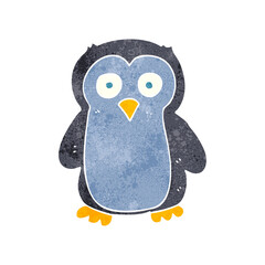 retro cartoon penguin