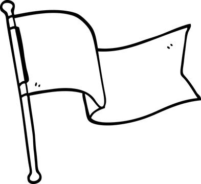 recommend clip art: line drawing cartoon white flag waving