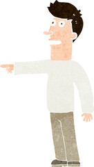 cartoon man pointing