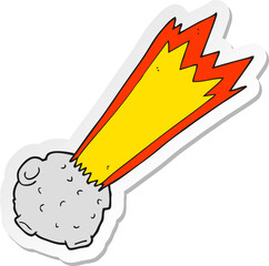 sticker of a cartoon meteor
