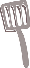 cartoon doodle food spatula