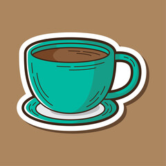 Vector Coffee Shop Flat Illustration Icon