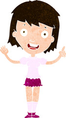 cartoon woman pointing