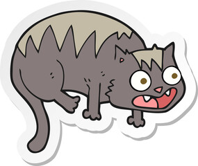 sticker of a cartoon cat