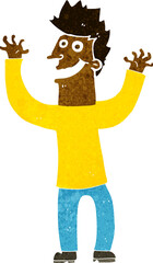 cartoon excited man