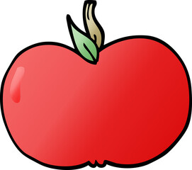 cartoon doodle juicy apple