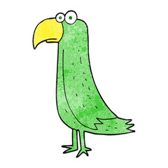 textured cartoon parrot