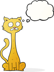 thought bubble cartoon cat