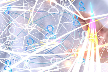 conference Digital Network and data concept 3d