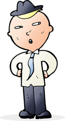 cartoon man wearing hat