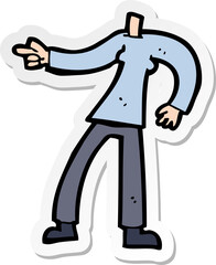 sticker of a cartoon female body