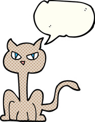 comic book speech bubble cartoon angry cat