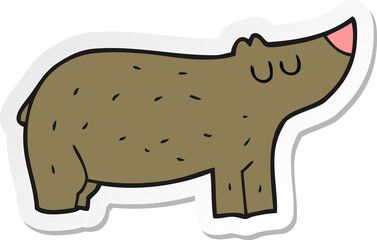 sticker of a cartoon bear