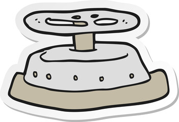 sticker of a cartoon sealed bunker door