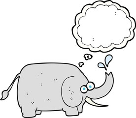 thought bubble cartoon elephant
